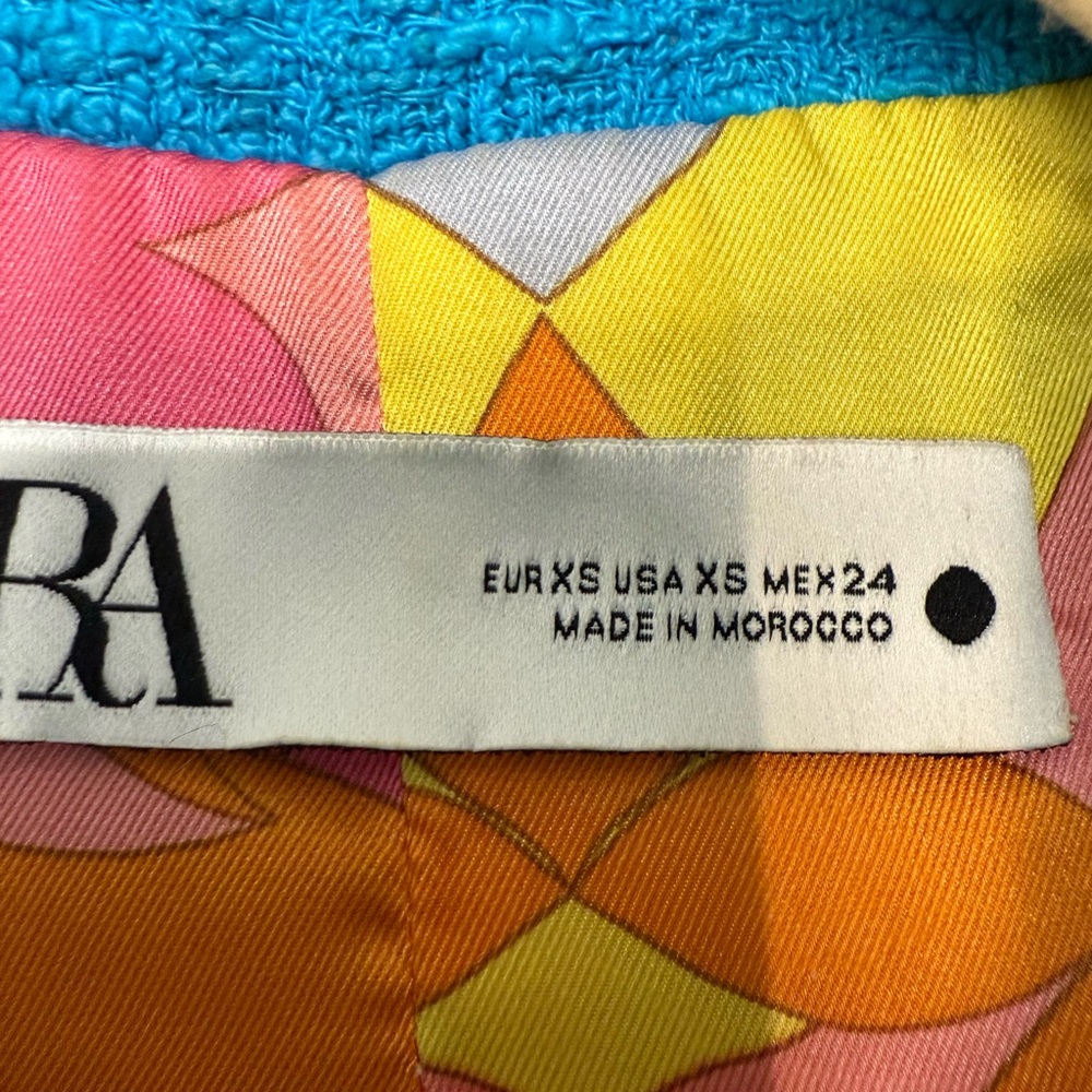 Zara Women's Turquoise Double-Breasted dress - Picture 2 of 3